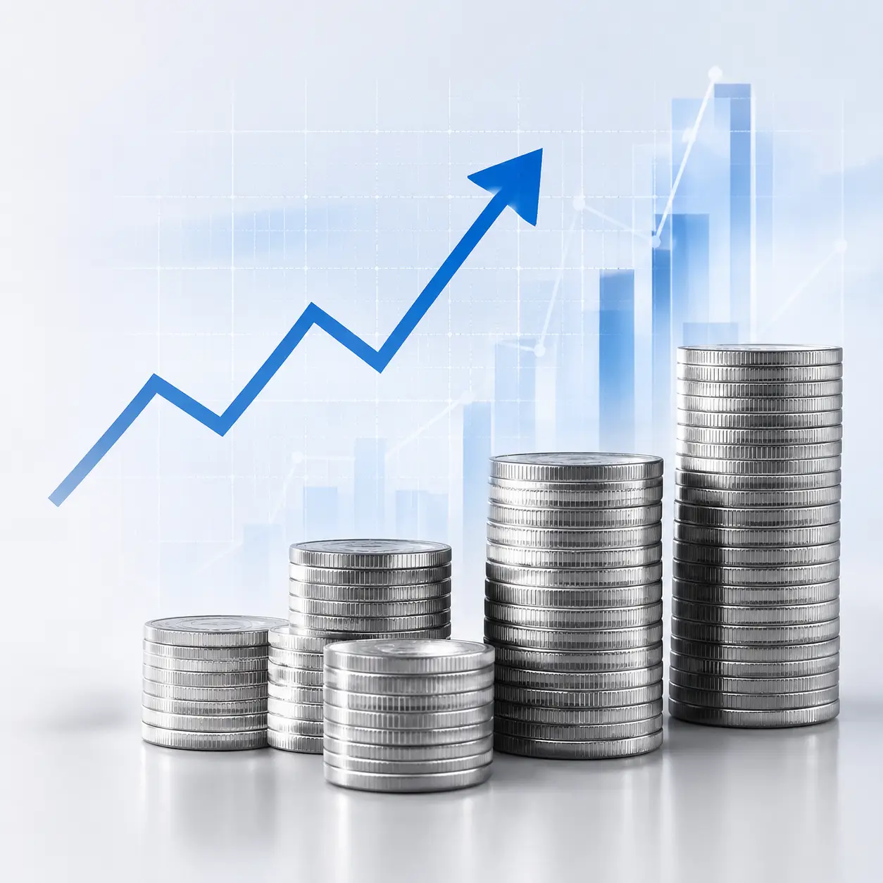 Financial growth and progress infographic