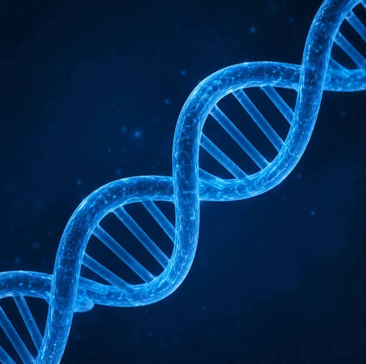 Glowing DNA helix in deep space